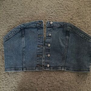 Denim Strapless top